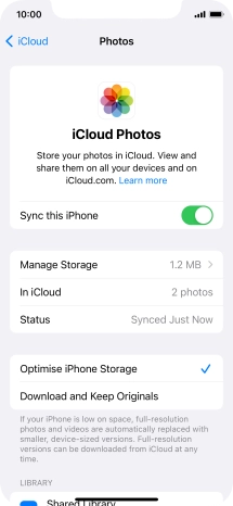 Press the indicator next to 