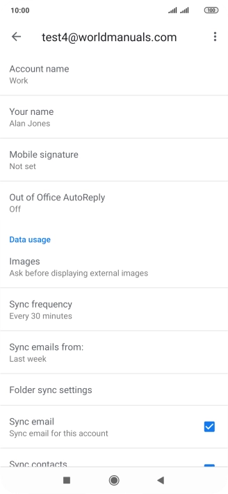 Press Account name and key in the required name.
