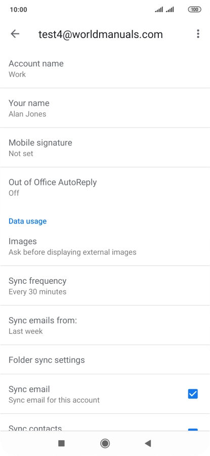 Press Account name and key in the required name.