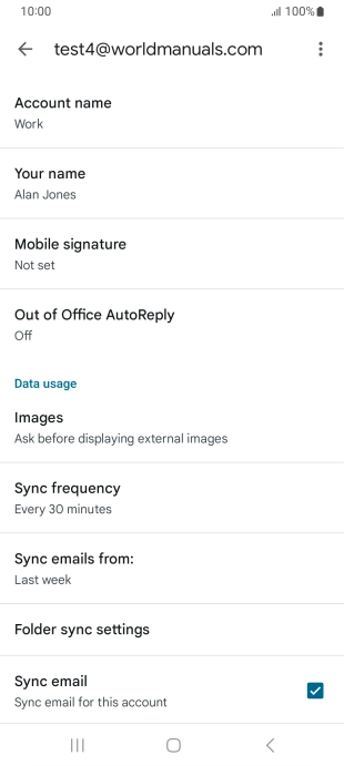 Press Account name and key in the required name.