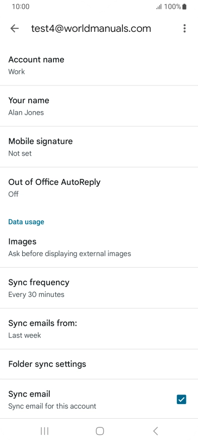 Press Account name and key in the required name.