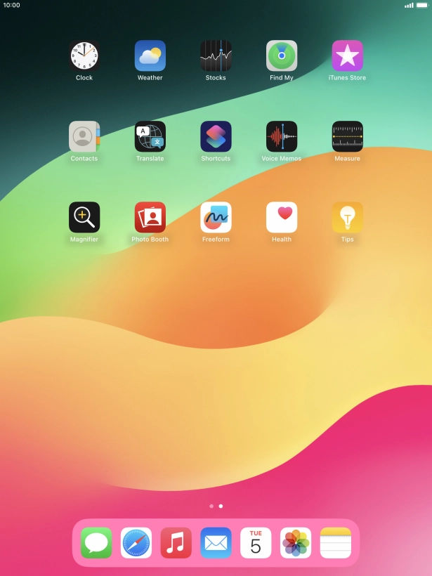 Press and hold the required app.