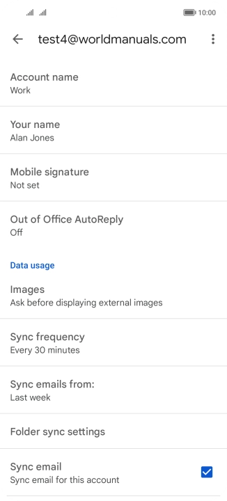Press Account name and key in the required name. Press Account name and key in the required name.