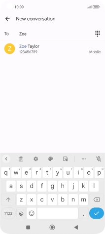 Press the required contact.