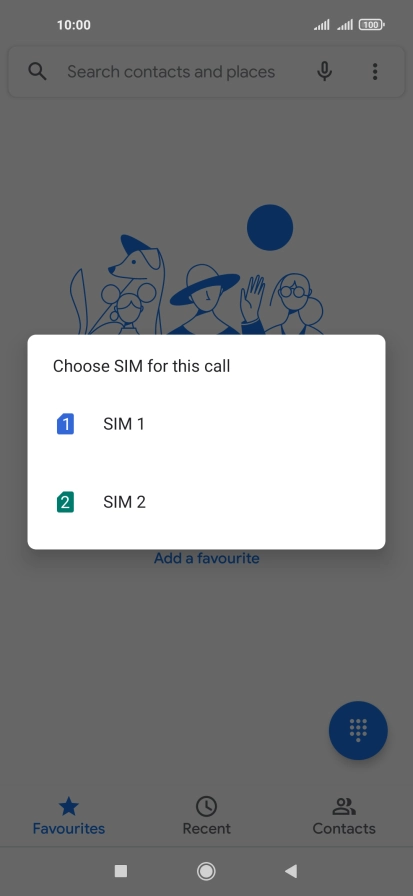 Press the required SIM and follow the instructions to listen to your messages.