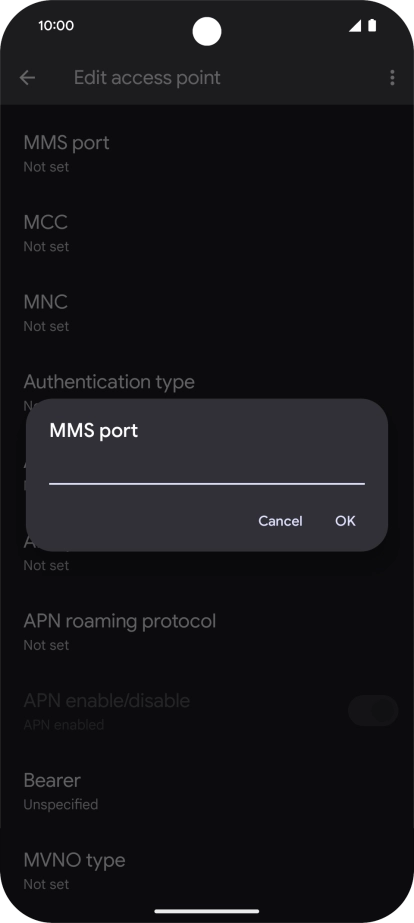 Key in 8799 and press OK.