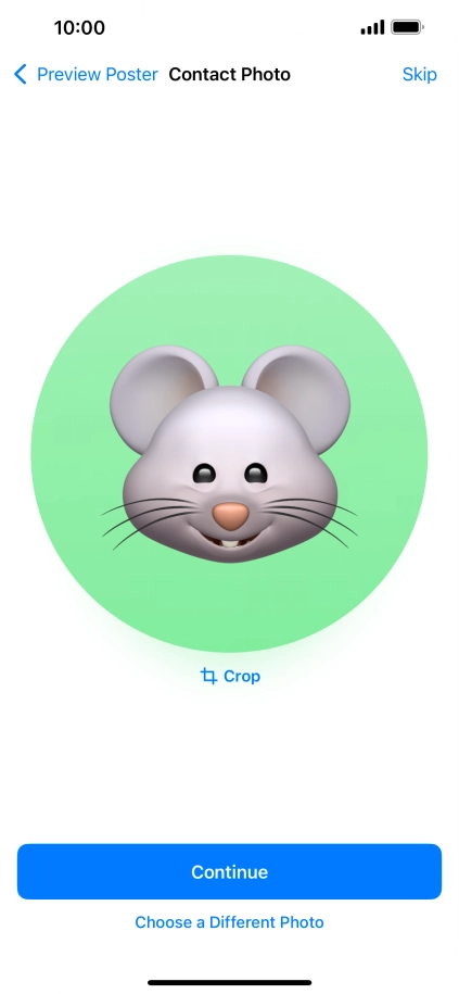 Follow the instructions on the screen to customise the selected picture and press Continue. Follow the instructions on the screen to customise the selected picture and press Continue.