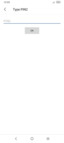 Press PIN2 and key in your PIN2. The default PIN2 is 1111. Press PIN2 and key in your PIN2. The default PIN2 is 1111.