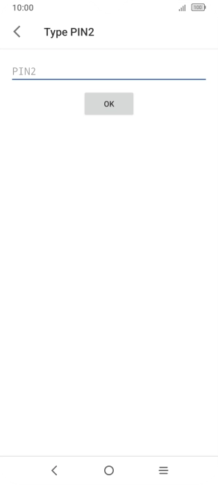 Press PIN2 and key in your PIN2. The default PIN2 is 1111. Press PIN2 and key in your PIN2. The default PIN2 is 1111.