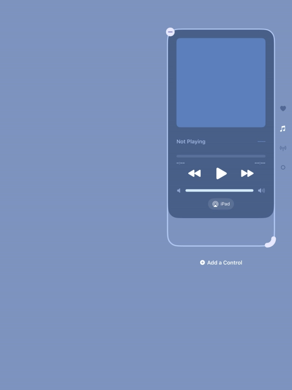 Press the remove icon on the required function to remove it from Control Centre. Press the remove icon on the required function to remove it from Control Centre.