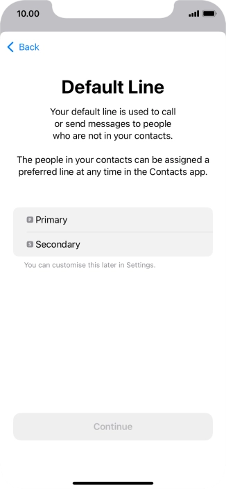 Press the required price plan.