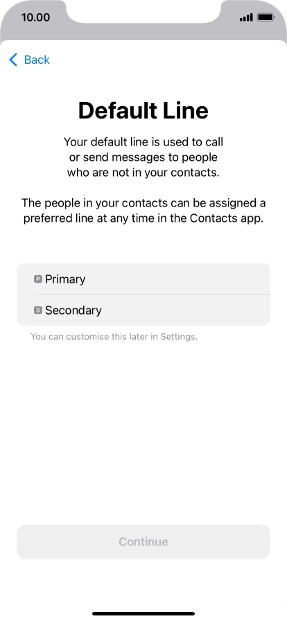 Press the required price plan.