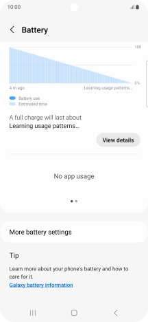 Press More battery settings.
