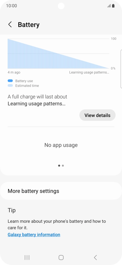 Press More battery settings.