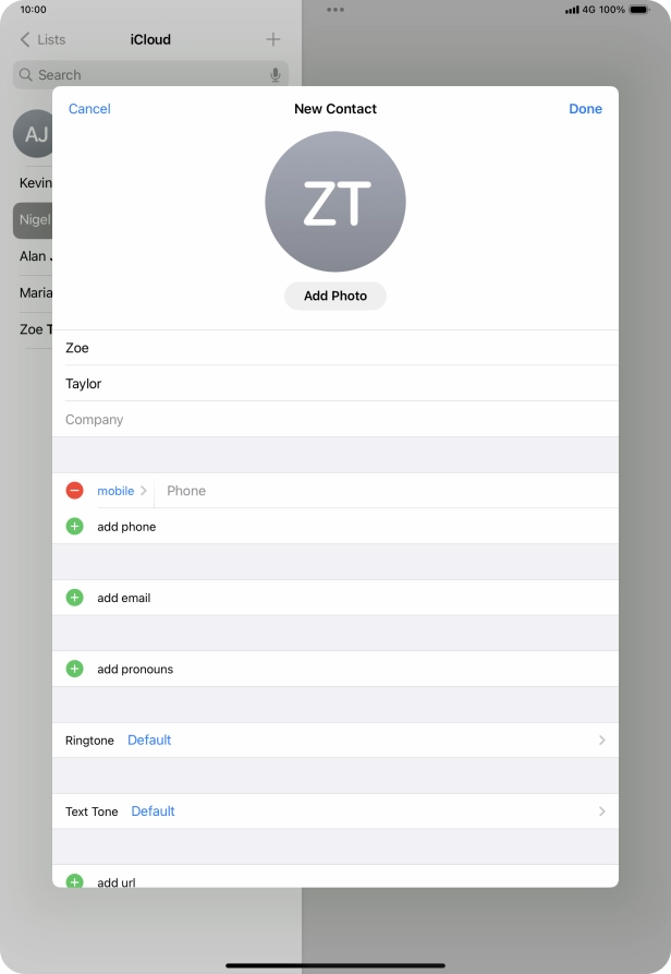Press Phone and key in the required phone number.