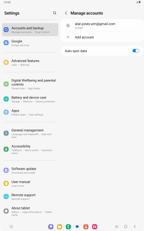 Press Add account. Press Add account.