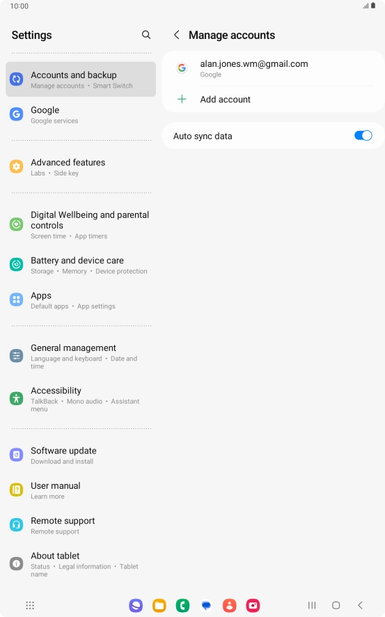 Press Add account. Press Add account.