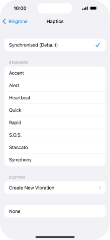 Press the required setting to turn on the function.