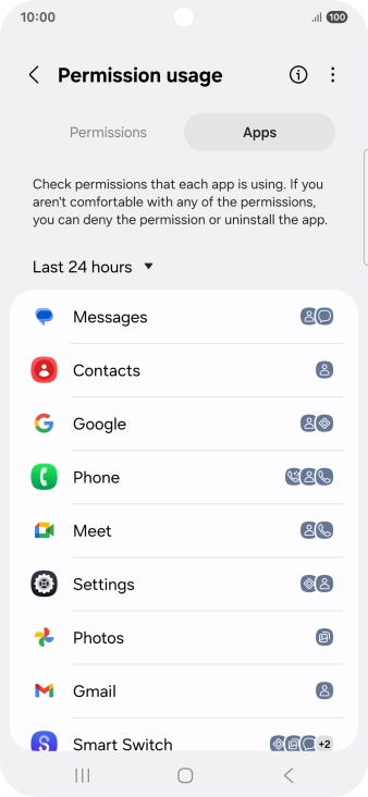 Press the drop down list.