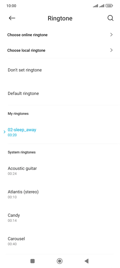 Press the Home key to return to the home screen.
