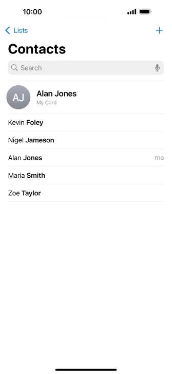 Press the new contact icon.