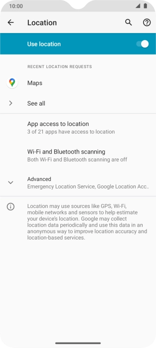 Press App access to location.