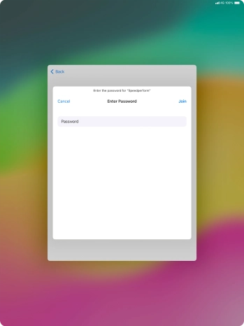 Key in the password for the Wi-Fi network and press Join. Key in the password for the Wi-Fi network and press Join.