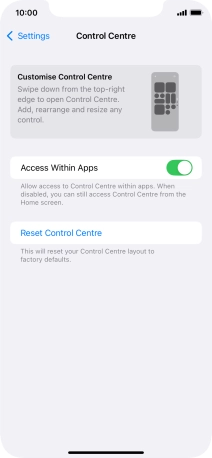 Press the indicator next to 