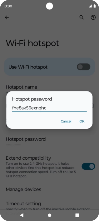 Key in the required password and press OK.
