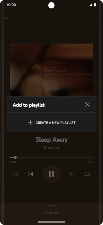 Press CREATE A NEW PLAYLIST. Press CREATE A NEW PLAYLIST.