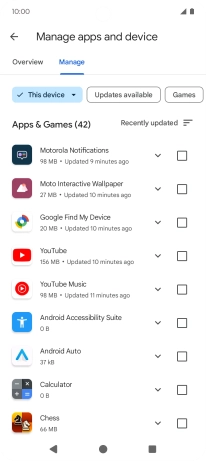 Press the required app.
