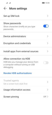 Press Set up SIM lock.