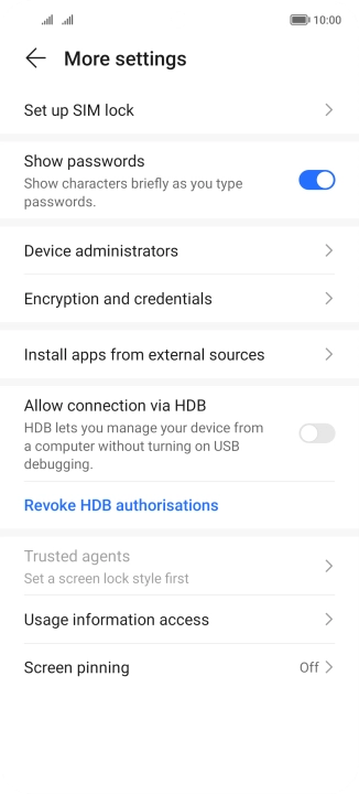 Press Set up SIM lock.