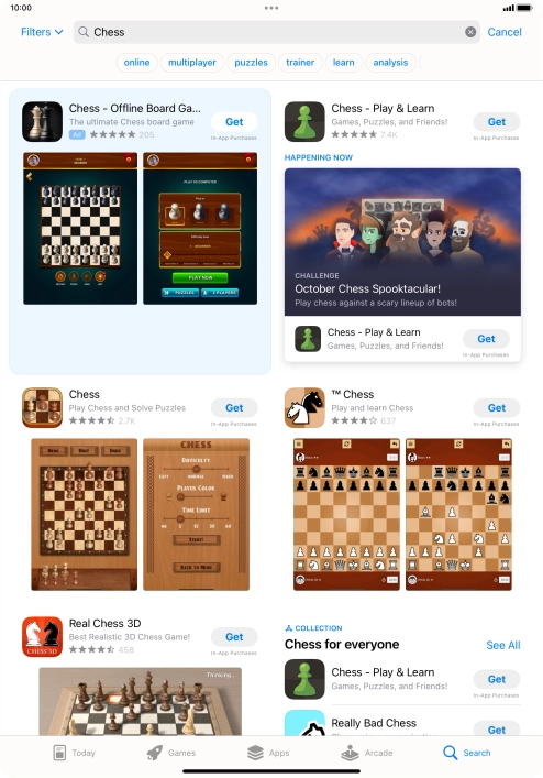 Press the required app.