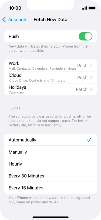 Press the indicator next to 