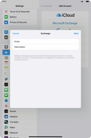 Press Description and key in the required name.