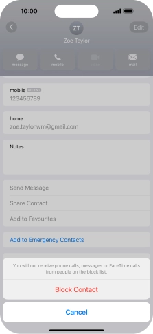 Press Block Contact.