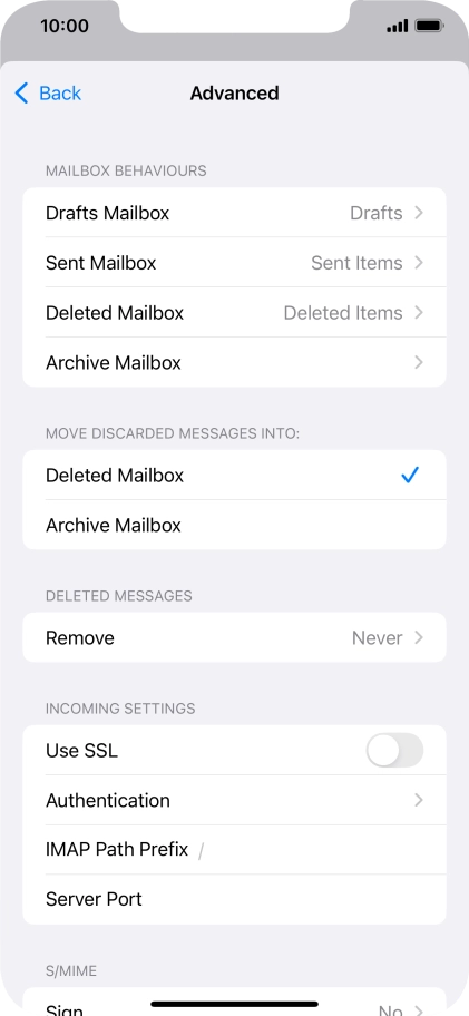 Press the indicator next to 