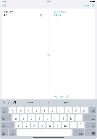 Press the enter icon.
