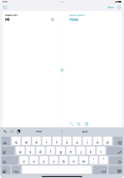 Press the enter icon.