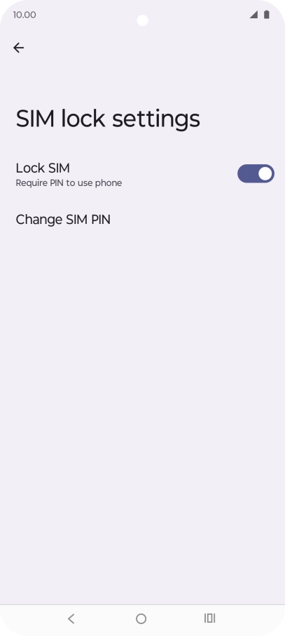 Press Change SIM PIN.