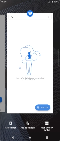 To end one running application, slide your finger upwards on the required application.