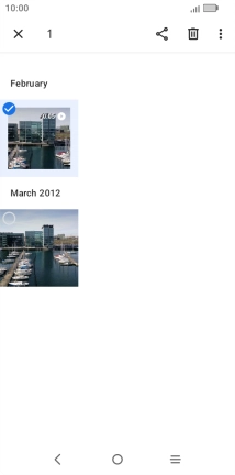 Press the menu icon.
