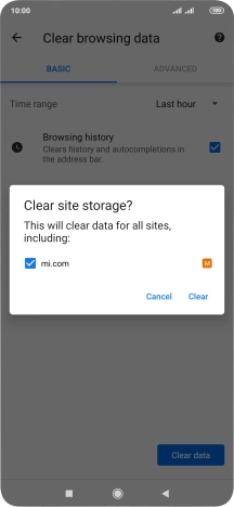 Press Clear.