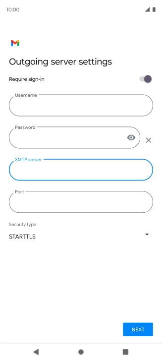 Press the field below 