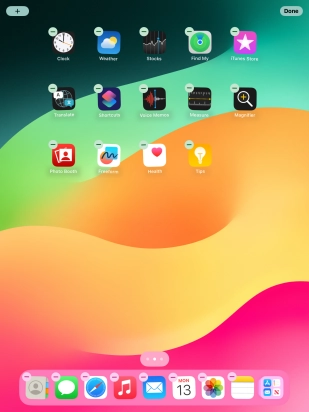 To remove an application from Dock, press and hold the required application and drag it upwards from Dock. To remove an application from Dock, press and hold the required application and drag it upwards from Dock.