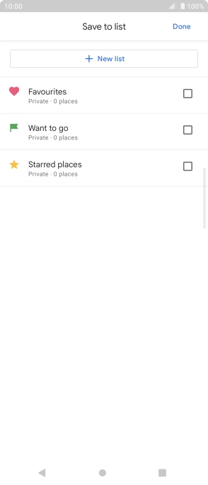 Press the required setting.