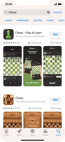 Press the required app. Press the required app.