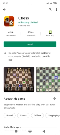 Press Install and follow the instructions on the screen to install the app.