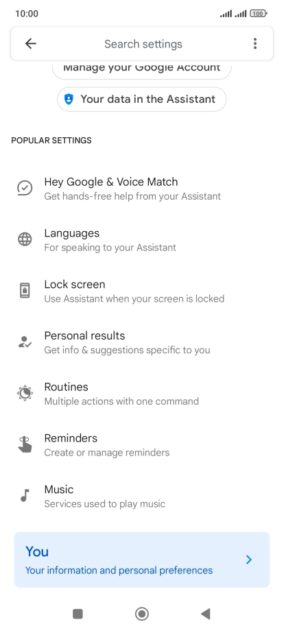 Press Hey Google & Voice Match.